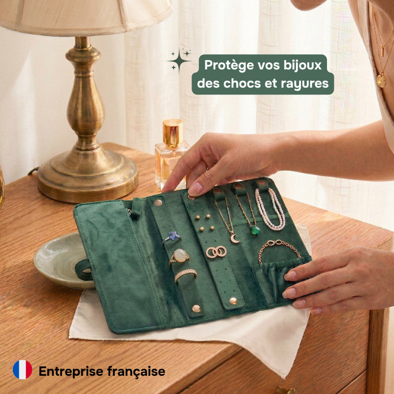 Pochette de rangement pour bijoux en velours