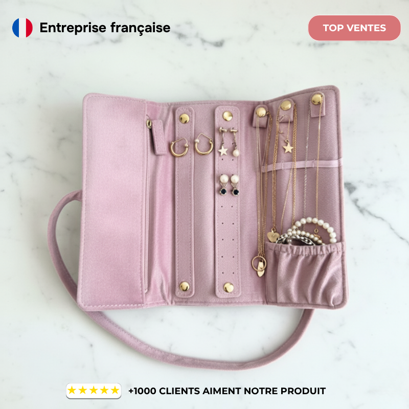 Pochette de rangement pour bijoux en velours